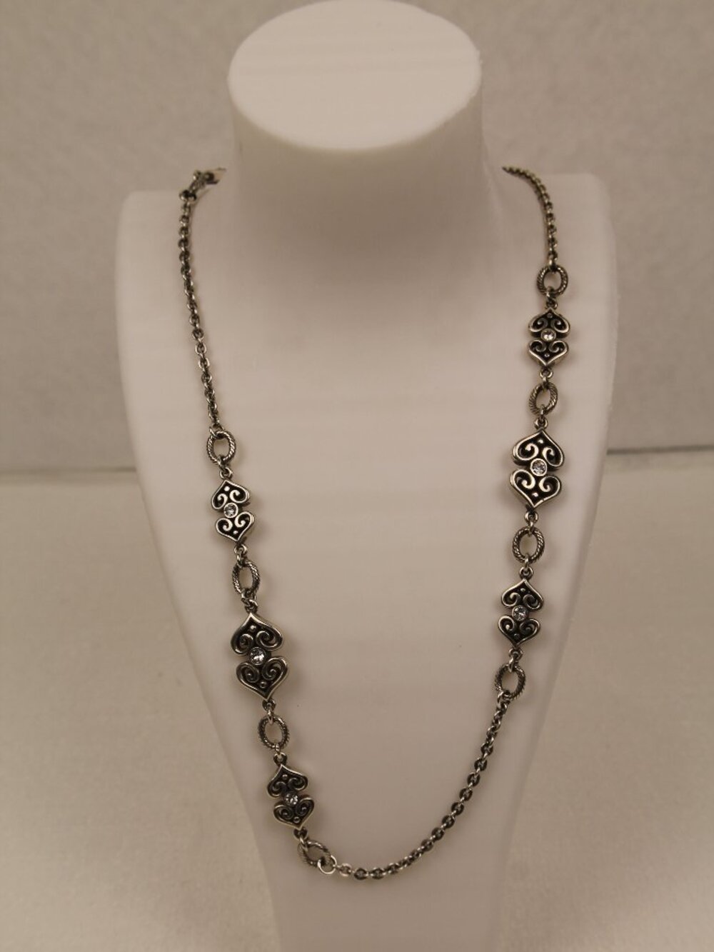 Brighton Silver-Tone Filigree Link Necklace